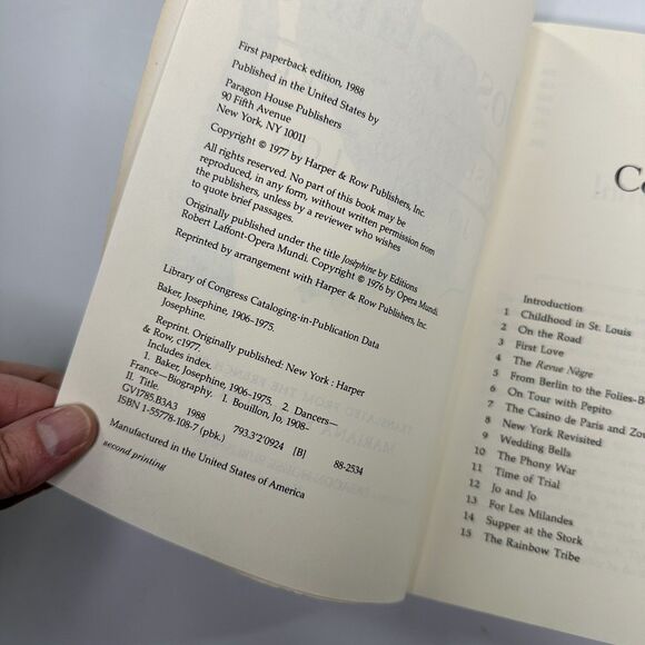 Josephine PB Book By Josephine Baker and Jo Bouillon Biography Vintage - Picture 6 of 8